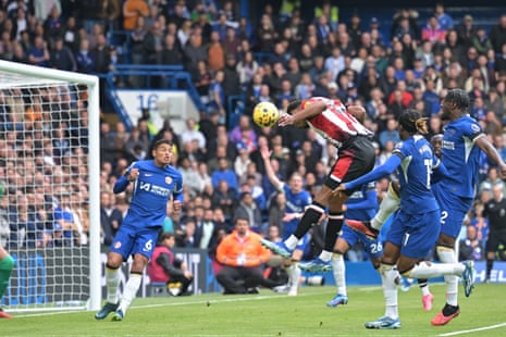 Ethan Pinnock leas to head the opening goal