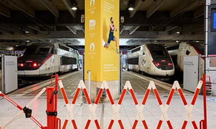 TGV trains at Montparnasse station in Paris