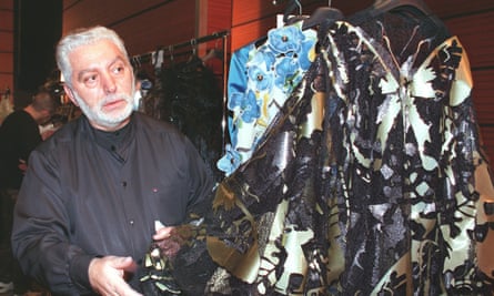 Backstage at a show in Paris in January 1999, the year of his retirement