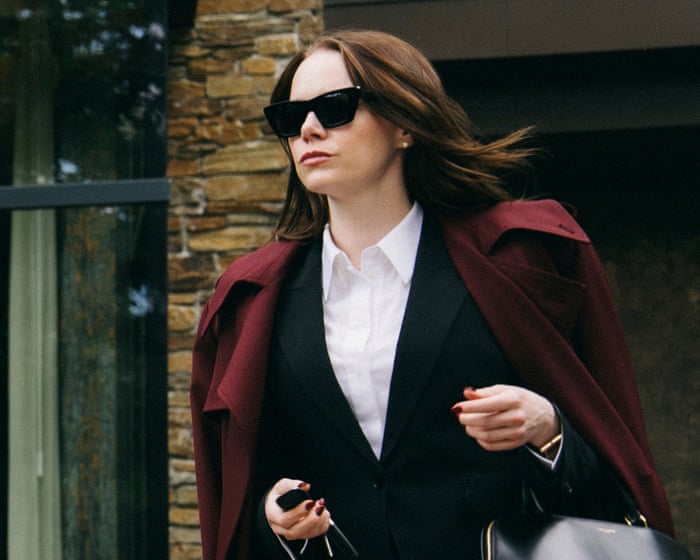 Bugonia review – Emma Stone might be an alien in Yorgos Lanthimos’s macabre conspiracy theory comedy