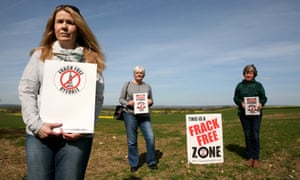 Anti-fracking campaigners in North Yorkshire