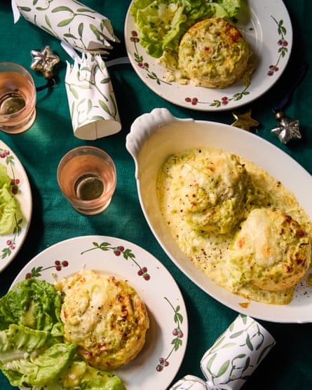 Matthew Ryle’s twice-baked comte soufflé, with a green salad.
