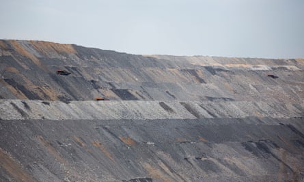 Mount Pleasant thermal coal open cut mine, near the town of Muswellbrook, Upper Hunter Valley, NSW, Australia.