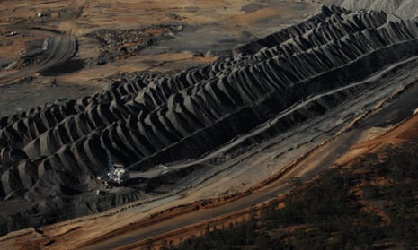 An open-cut mine in the Hunter Valley.