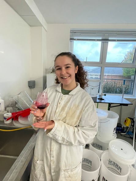 Kym Downes, a first-year student in wine production at Plumpton College.