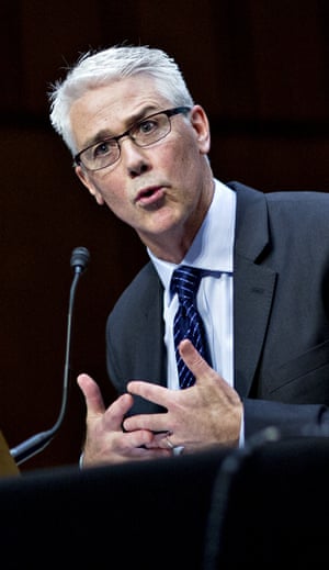 colin stretch of facebook at a microphone addressing a senate committee in october 2017