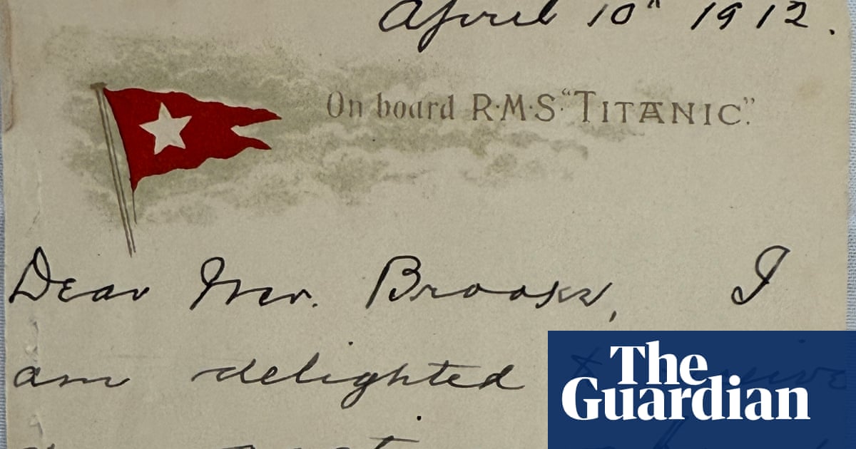 Letter by high-profile Titanic survivor sells for record 300,000