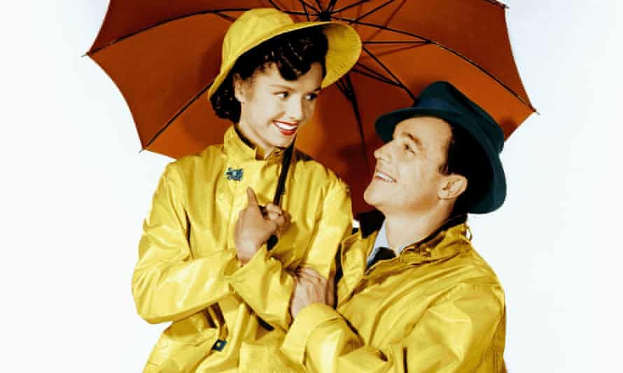 Debbie Reynolds and Gene Kelly in a publicity shot for Singin' in the Rain, 1952.