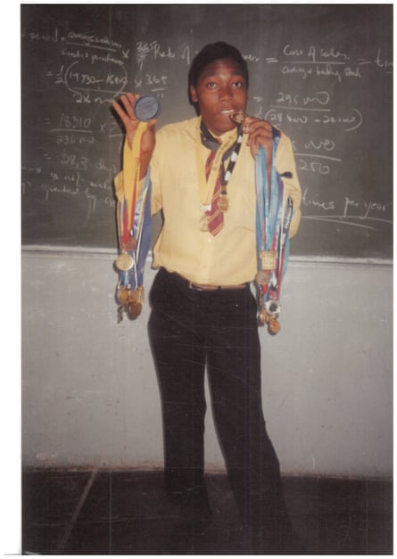 ‘Feted as a hero, but also stalked like prey’: Semenya with her medals in 2008
