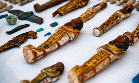 Some of the ushabti funerary figurines.