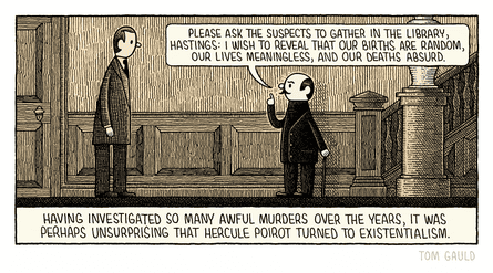 Tom Gauld on a new case for Hercule Poirot – cartoon