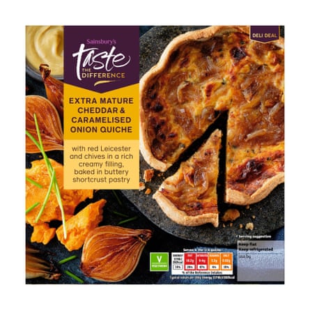 Sainsbury’s Extra Mature Cheddar & Caramelised Onion Quiche, Taste the Difference 400g