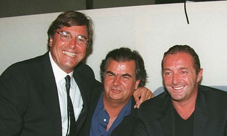 from left: John Casablancas, photographer Patrick Demarchelier and Gérald Marie, head of Elite’s Paris office and a 1991 Look of the Year judge.
