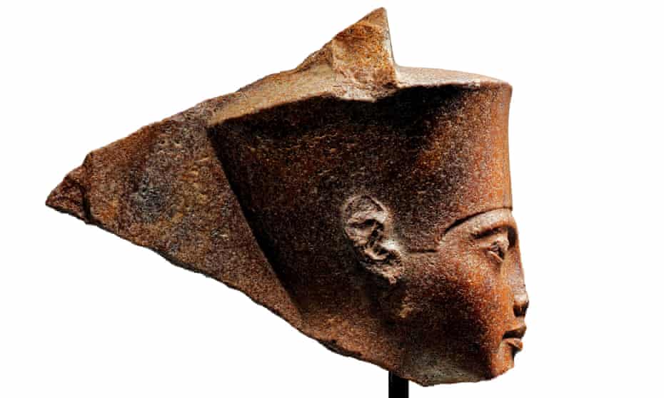A 3,000-year-old stone bust of Tutankhamun