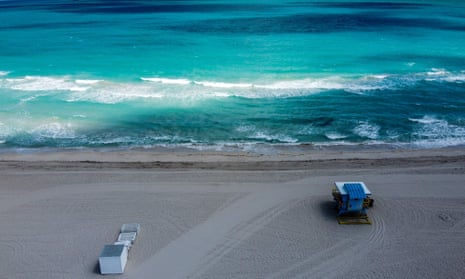 A lifeguard station in Miami Beach, Florida. The family of five was at Quietwater Beach when the incident occurred. 