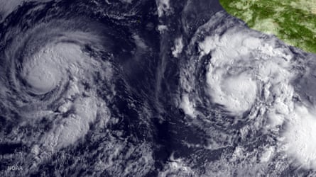 Tropical Storm Irwin and Hurricane Hilary