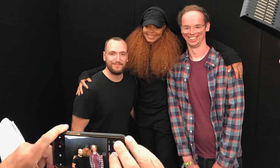 Chris Godfrey and Michael Cragg with Janet Jackson