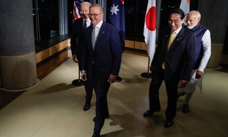 Prime Minister Anthony Albanese meets with leaders of the Quad alliance, including Japanese Prime Minister Fumio Kishida, U.S. President Joe Biden and Indian Prime Minister Narendra Modi on the sidelines of G7 summit in Hiroshima.