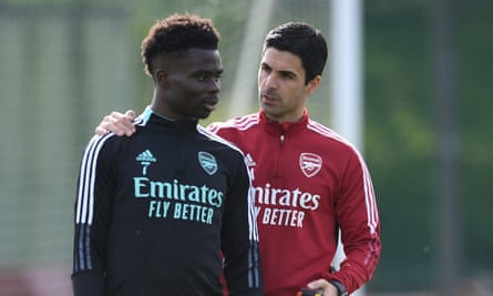 Mikel Arteta is keen to give Bukayo Saka some rest once the domestic season ends, and will talk to Gareth Southgate about easing the pressure on his player during England’s upcoming Nations League campaign.