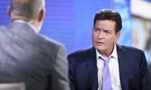 Charlie Sheen during the TV interview in which he revealed that he is HIV positive
