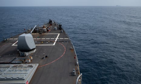 The USS Laboon in the Red Sea last month