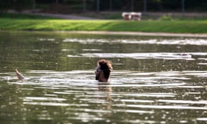 The swimming lake at Beckenham Park Place, south-east London, which opens on 20 July