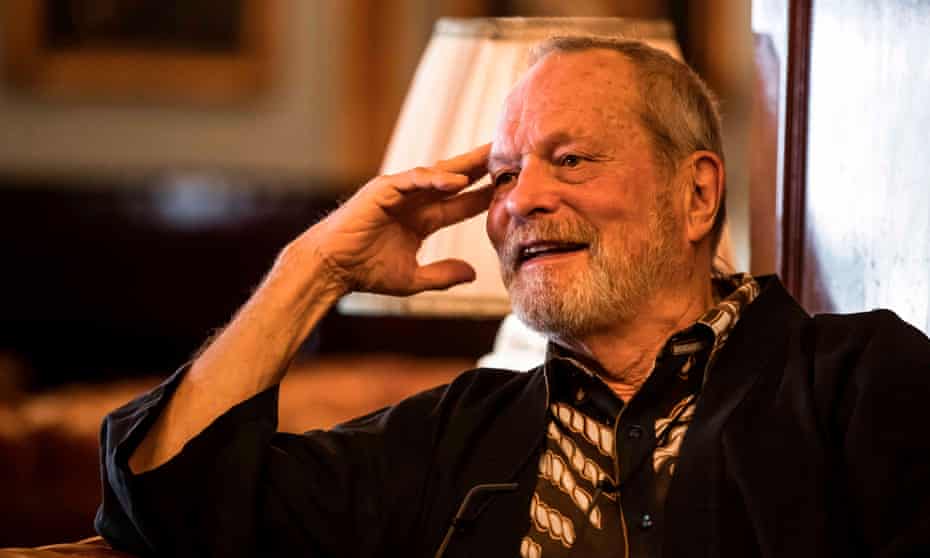 Terry Gilliam speaks with reporters in Cairo, Egypt, on 22 November 2019. 