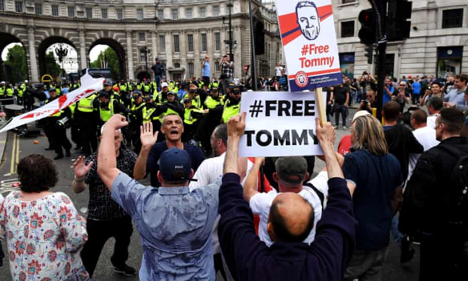 ‘Free Tommy Robinson’ protest in London