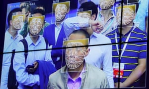 Visitors experience facial recognition technology at Face++ booth during the China Public Security Expo in Shenzhen, China October 30, 2017.
