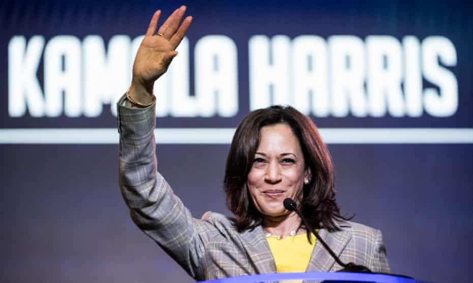 Kamala Harris addresses the crowd at the 2019 South Carolina Democratic Party State Convention on June 22 in South Carolina