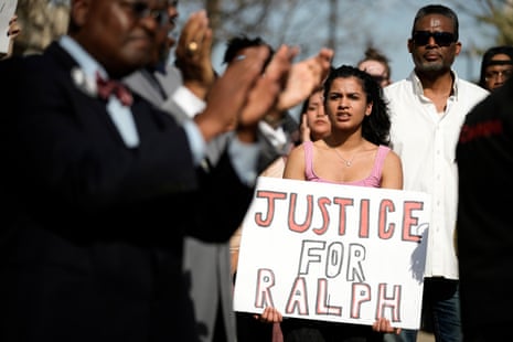 Supporters of Ralph Yarl gather on 18 April in Kansas City, Missouri.