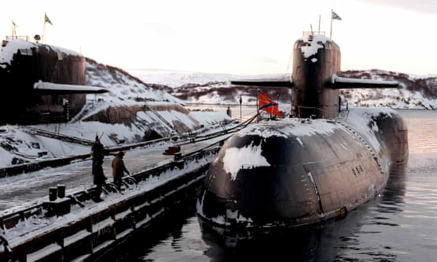 A decommissioned Russian nuclear submarine at the Arctic base of Severomorsk.