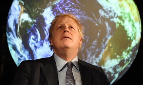 Boris Johnson at the launch of Cop26 in 2020.