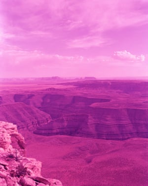Bears Ears National Monument, Utah, 2021Colour and the landscape of the American west are the primary subjects of David Benjamin Sherry’s work. However, these images grapple with weighty themes. His recent series American Monuments involved landscape photographs being manipulated and printed in vibrant, monochromatic blue, red, pink, orange, yellow, green and grey. Beneath their beautiful surfaces lies a darker truth. The landscapes are national monuments stripped of their protected status by the Trump administration