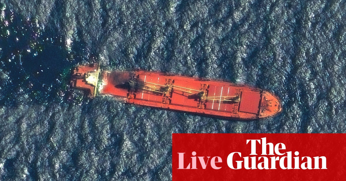Middle East crisis live: UK-owned cargo ship sinks in Red Sea days after Houthi attack; US aircraft carry out airdrops of aid to Gaza