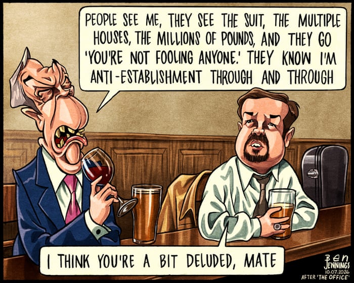 Ben Jennings on Nigel Farage’s byelection announcement – cartoon