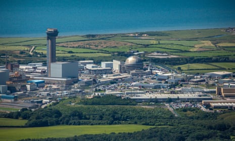 Aerial photograph of the Sellafield nuclear fuel processing site.
