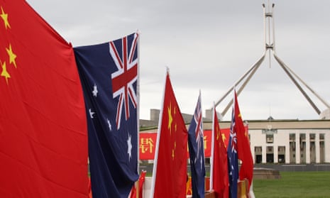 Australian and Chinese flags