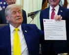 Trump offrant un accès rapide aux messages en ligne en mouvement vu comme la corruption