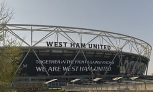 Outside the London Stadium today.