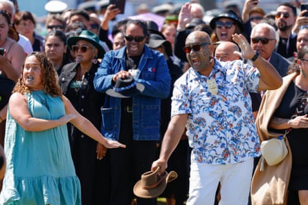 Maori Party co-leader Rawiri Waititi enters the marae during the Rattana Festival in Whanganui, New Zealand, 24 January 2023.