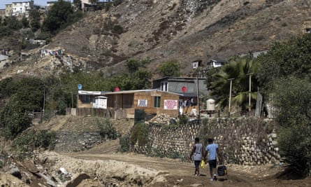 Haitian men are seen in Little Haiti in Tijuana in 2018.