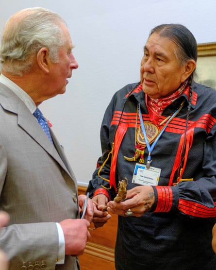 Tom Goldtooth a climate and Indigenous rights leader, spoke to the Prince of Wales during the Cop26 summit.