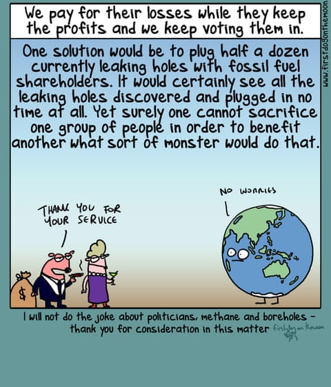 First Dog on the Moon comic about Bore Holes, panel 3