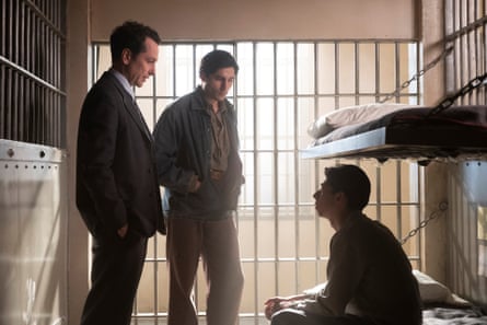 Matthew Rhys, Peter Mendoza and Fabrizio Guido in the Perry Mason reboot