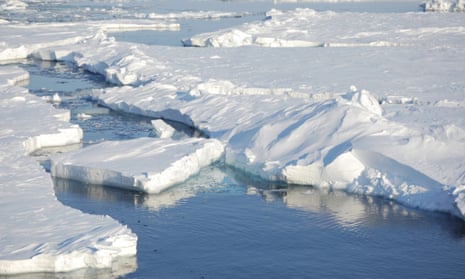 Arctic ice near Svalbard, Norway