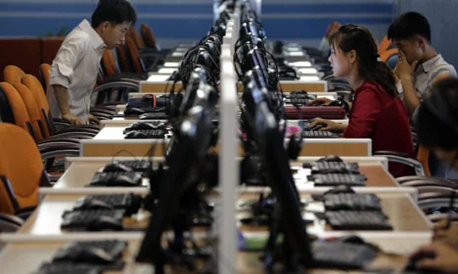 Computer users at the Sci-Tech Complex in Pyongyang, North Korea.