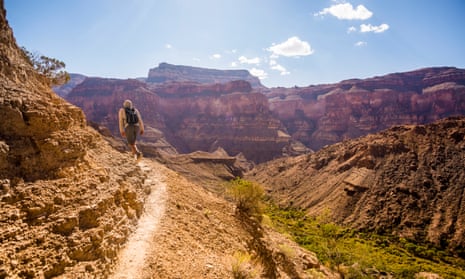 A hiker in the Grand Canyon. Nearly 6 million people visited the park last year, putting a strain on resources. 
