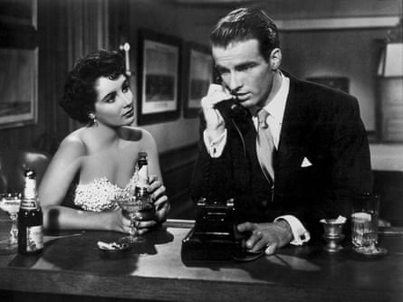 Elizabeth Taylor and Montgomery Clift in A Place in the Sun.