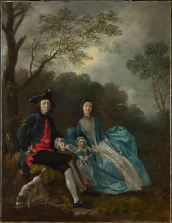 Portrait of the Artist With His Wife and Daughter by Thomas Gainsborough, c. 1748.